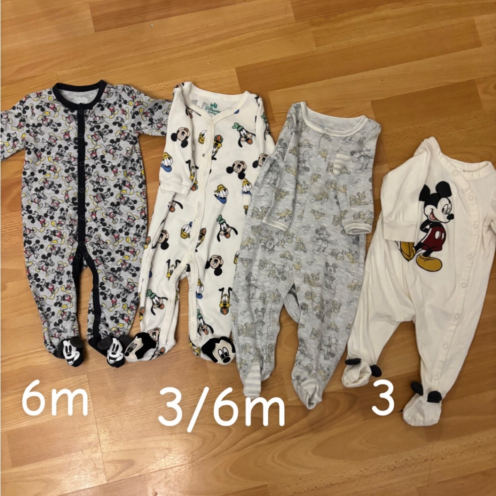 Disney Mickey Mouse Baby Footies Set - Multicolor